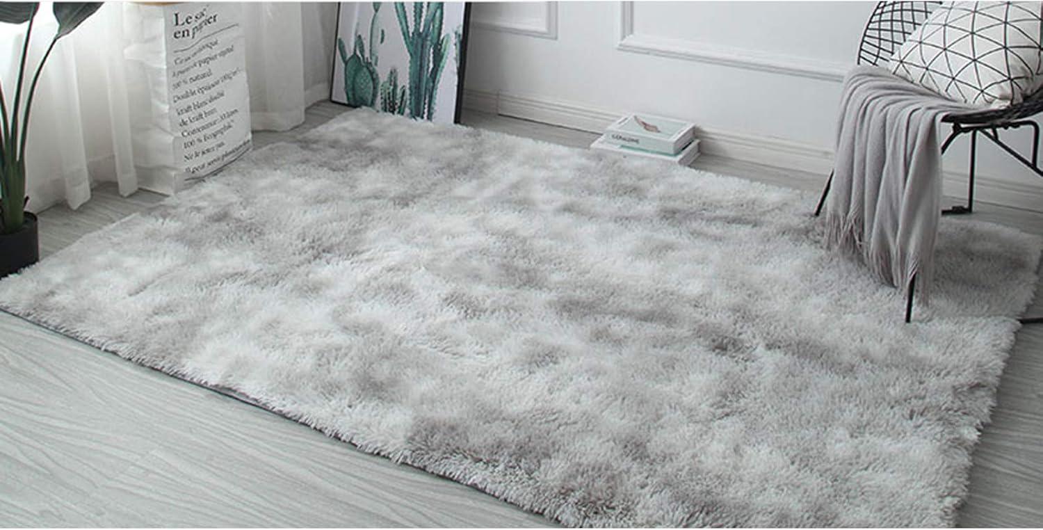 Plush Shaggy Area Rugs Tapis en Fourrure Lisse et Soyeuse Tapis de Jeu antidérapant en Peluche Moderne d'intérieur en Peluche Moelleux - 7