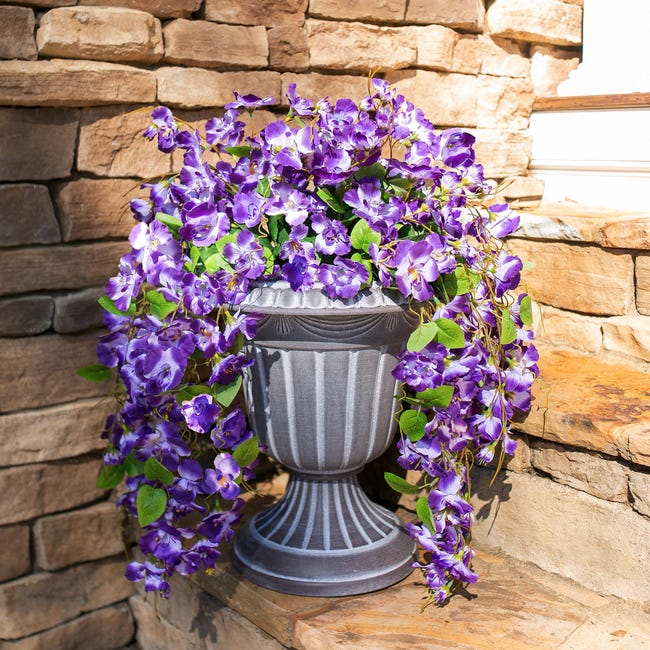 Ghirlanda Di Foglie Artificiali Da Parete, Pianta Rampicante In Poliestere Lunga 78 Cm, Decorazione Verde/viola Per Matrimoni, Casa, Giardino E Ufficio