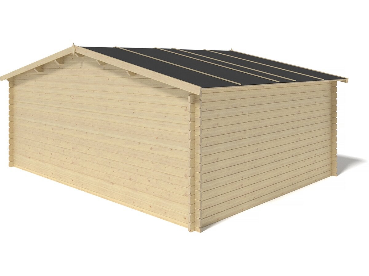 Abri de jardin en bois - 20m2 - 5x4m - Ep. 28mm - Couleur: naturel - DOM526 - ALTANKA - 4