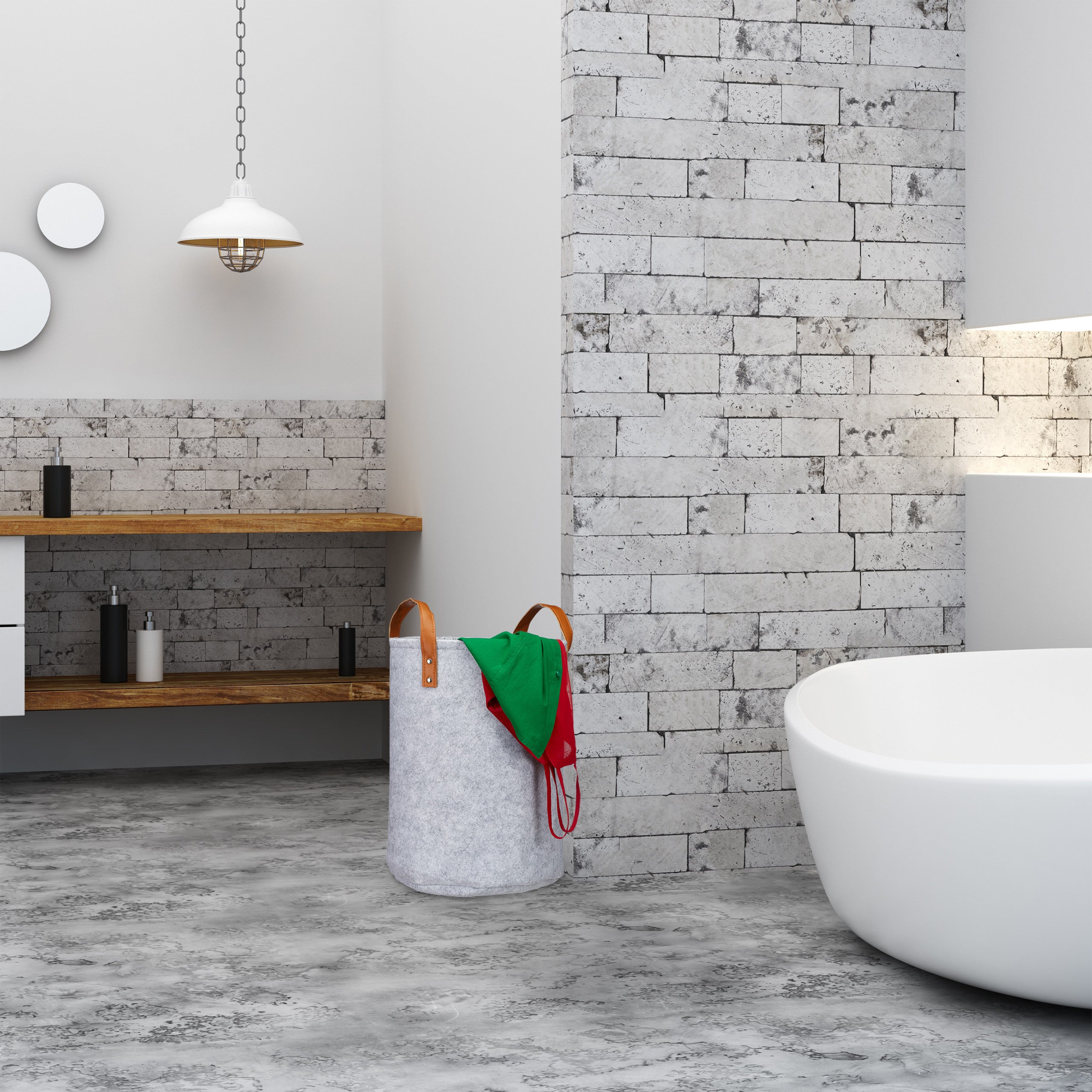 Panier à lessive en feutre, poignée, 28l corbeille de rangement chambres, bain,HxD45 x 30 cm,anthracite, Relaxdays - 5