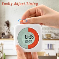 Minuteur Visuel, Yunbaoit Mis à Niveau Compte à Rebours de 60 Minutes avec Rappel de Batterie Minuteur Visuel, Yunbaoit Mis à Niveau Compte à Rebours de 60 Minutes avec Rappel de Batterie