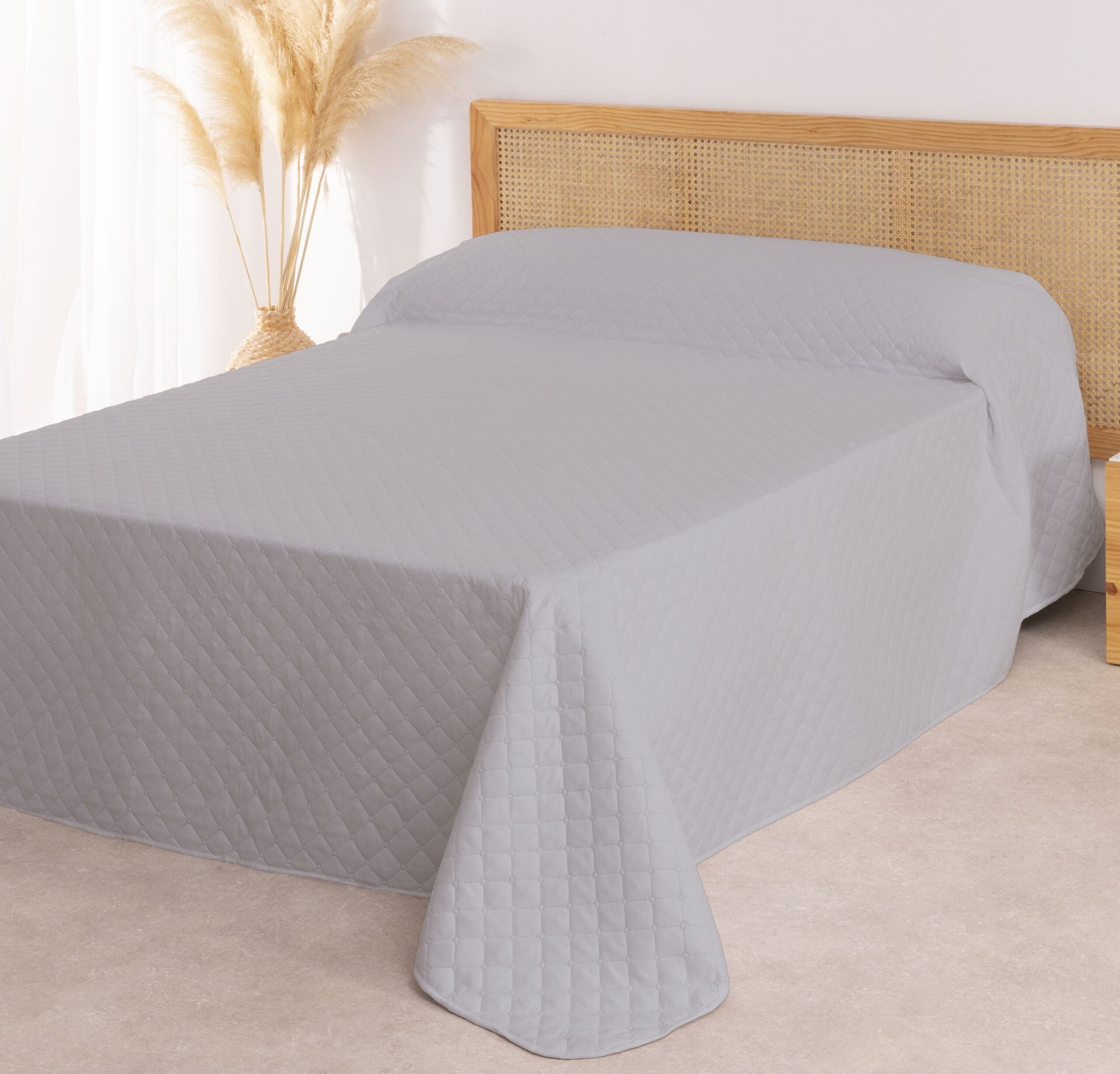 Colcha primavera verano reversible toscana gris cama 135cm