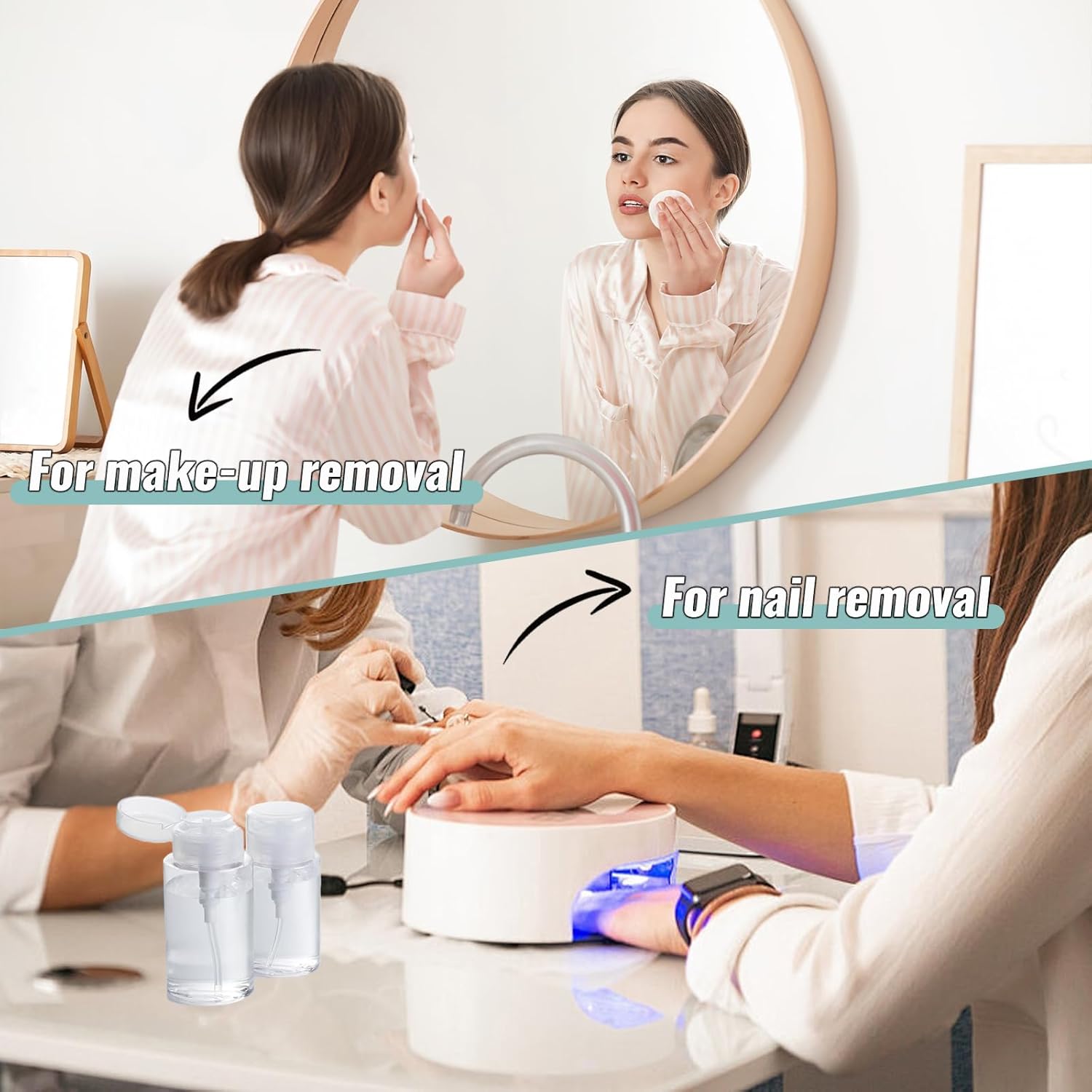 2 Pièces 100ml Flacon Pompe Vide Pompe Distributeur Eau Change Bebe Transparent Pompe a Vide pour Démaquillant et Dissolvant Nettoyant - 4
