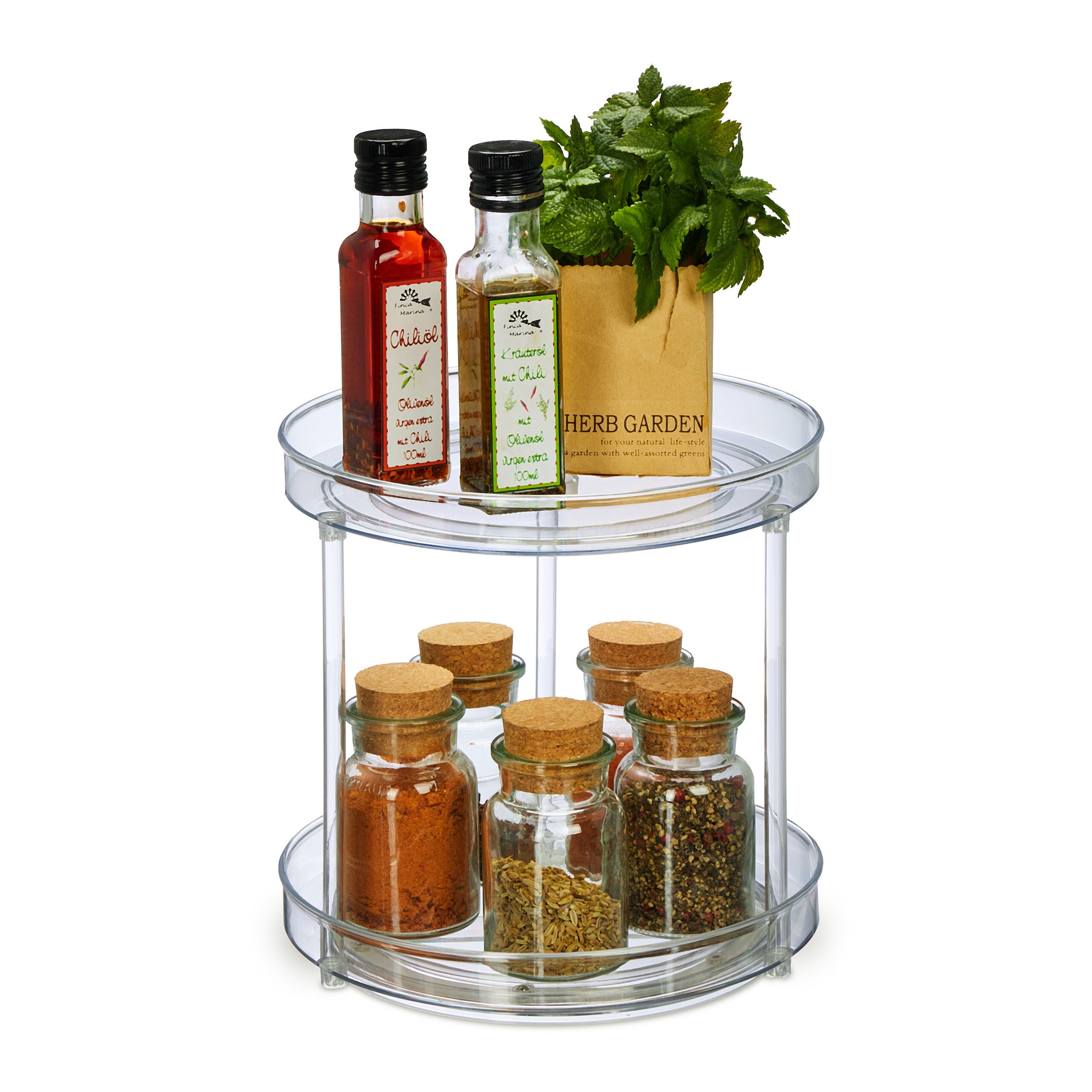 Portaspezie Girevole 360° - Vassoio Rotante Per Cucina, Frigorifero | Organizzatore Salvaspazio - Foto 6