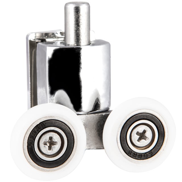 METALOWE ROLKI DO KABINY PRYSZNICOWEJ PODWÓJNE DOLNE 25 MM DO OTWORU OD 8MM