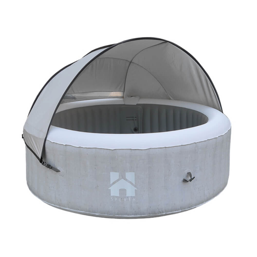HOME DELUXE - Toit pare-soleil pour jacuzzi extérieur AQUASUN - pour SPLASH et Drop - 125 x 185 x 140 cm, couleur : gris - 6