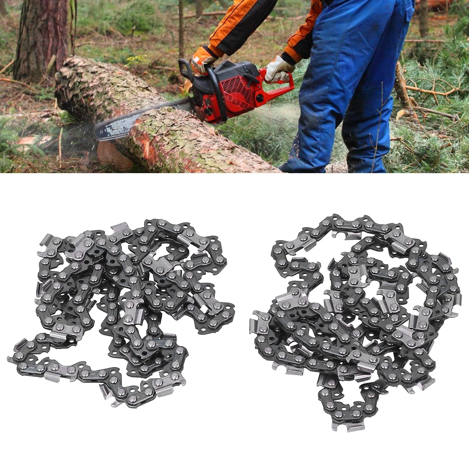2 pezzi catena per motosega 40 62DL lama da taglio in lega di acciaio kit set per lavorazione del legno (1040 nodi) | Leroy Merlin