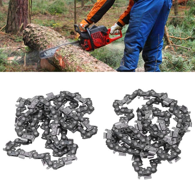 2 pezzi catena per motosega 40 62DL lama da taglio in lega di acciaio kit set per lavorazione del legno (1040 nodi) | Leroy Merlin 2 pezzi catena per motosega 40 62DL lama da taglio in lega di acciaio kit set per lavorazione del legno (1040 nodi) | Leroy Merlin