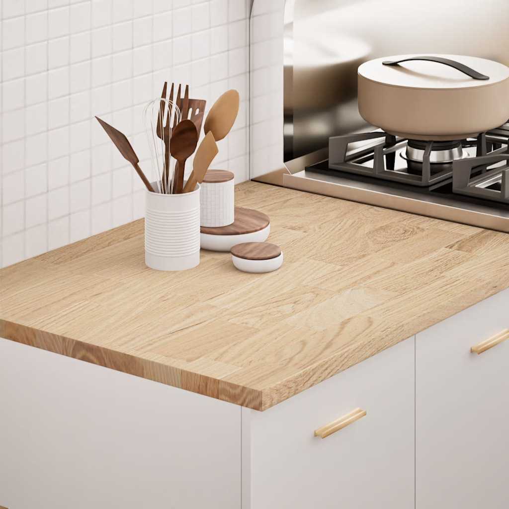 Vidaxl encimera de cocina rectangular madera maciza roble