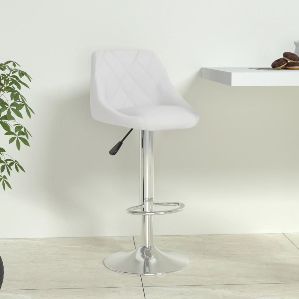 Vidaxl Taburete De Cocina Cuero Sintético Blanco , Leroy Merlin