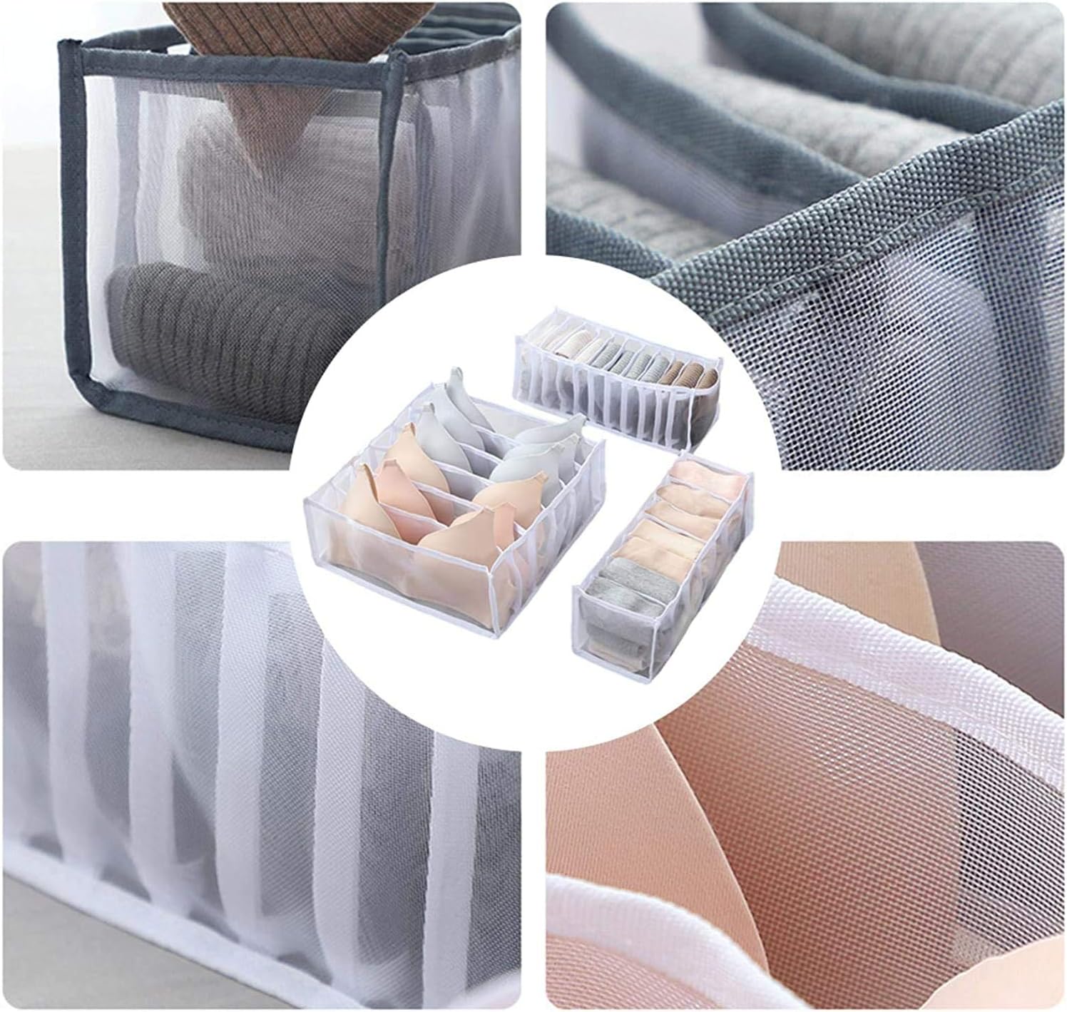 Cet ensemble de rangement pliable à tiroirs est conçu pour ranger les porte-soutiens-gorge, les chaussettes et les soutiens-gorge. - 3