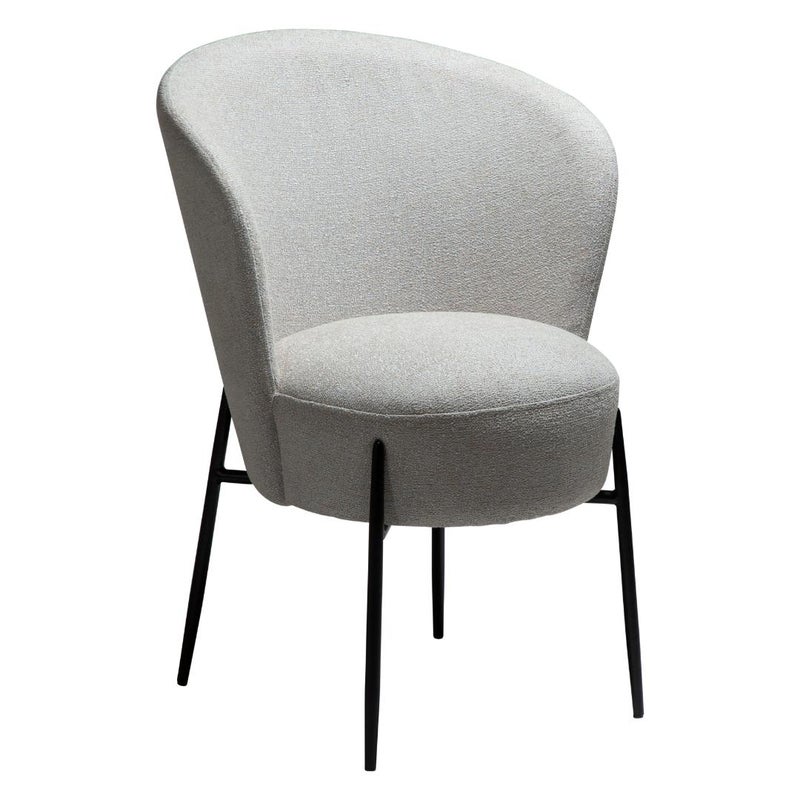 Orbit Dan-Form krzesło stołowe bouclé jasnobrązowy.