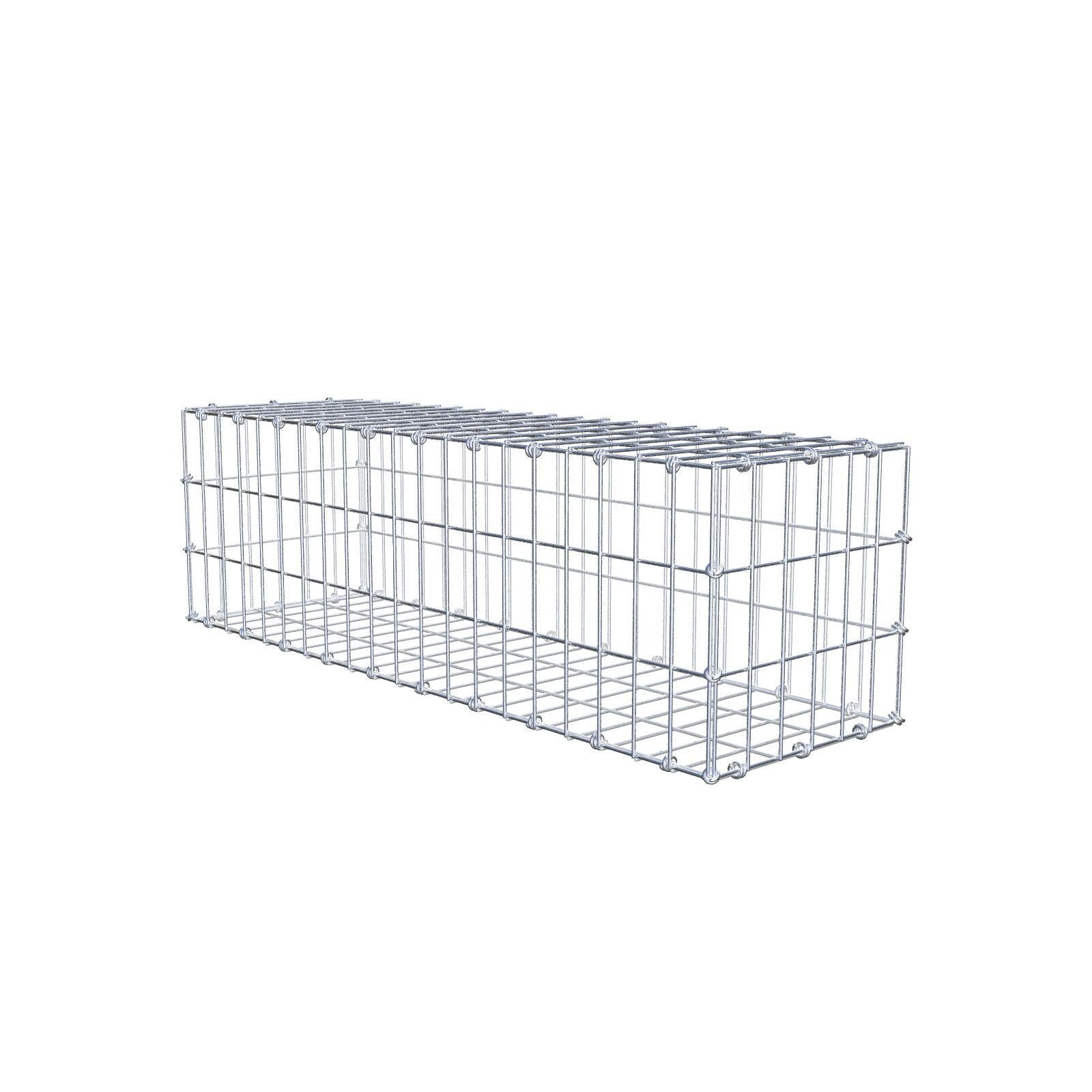 Gabion 100 cm x 30 cm x 30 cm (dł. x wys. x gł.), rozmiar oczek 5 x 10 cm, pierścień spiralny