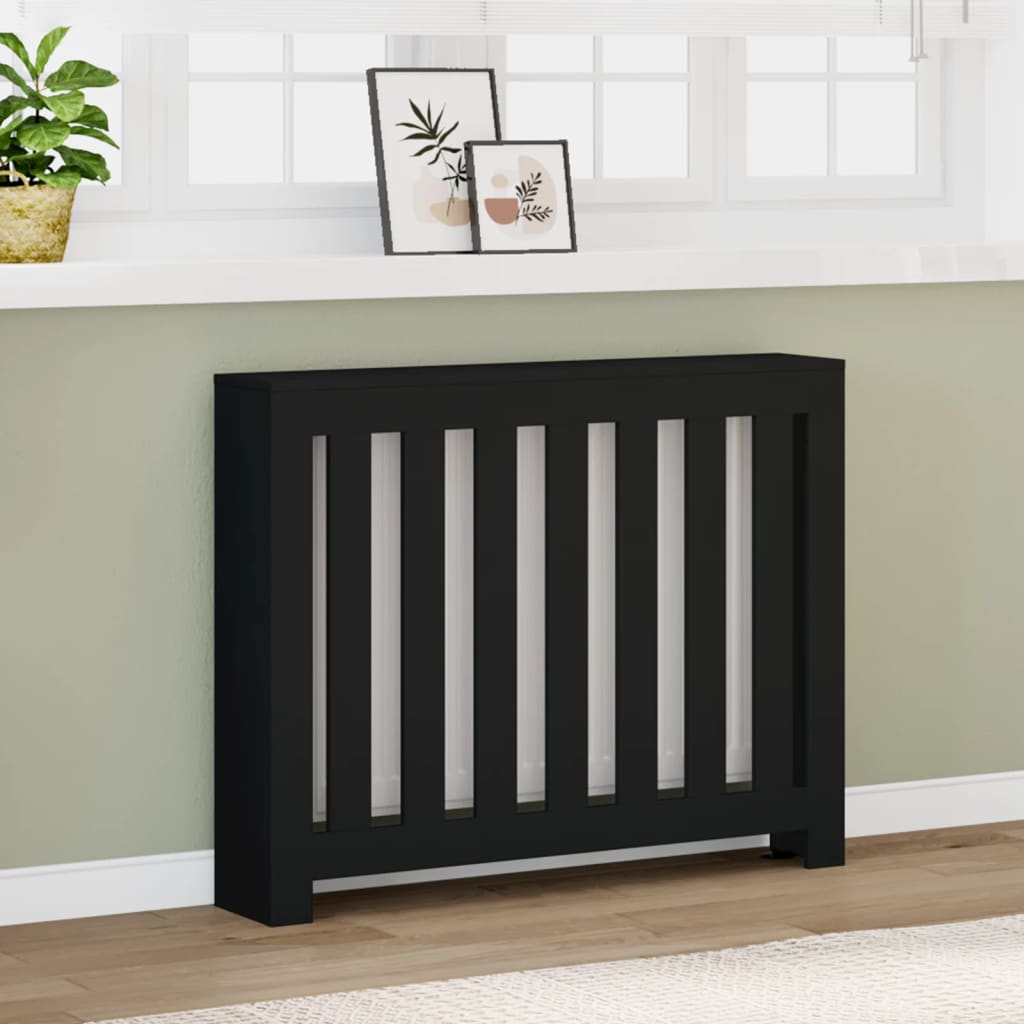Maison exclusive - cubierta de radiador madera de ingeniería negro 104x20x82 cm