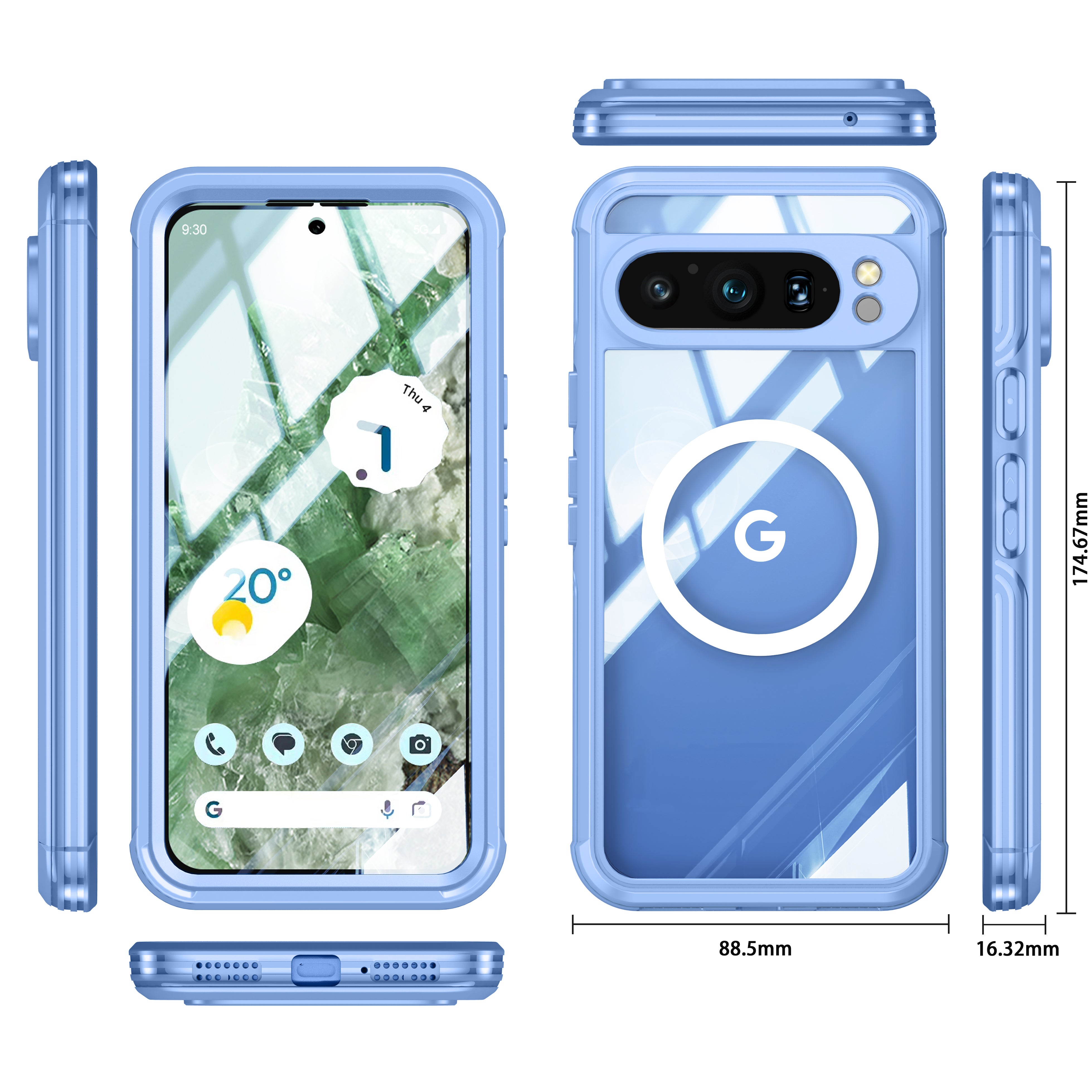 Coque Militaire Odeydo Pour Google Pixel 9 Pro – Protection Caméra Coulissante – Noir