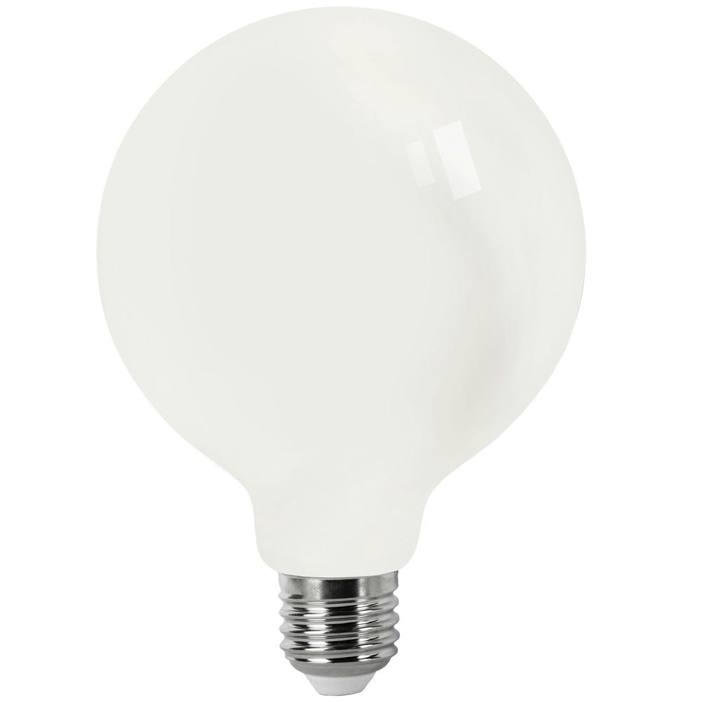 Ampoule led à filament Matel e27 g95 4w opale froide Leroy Merlin