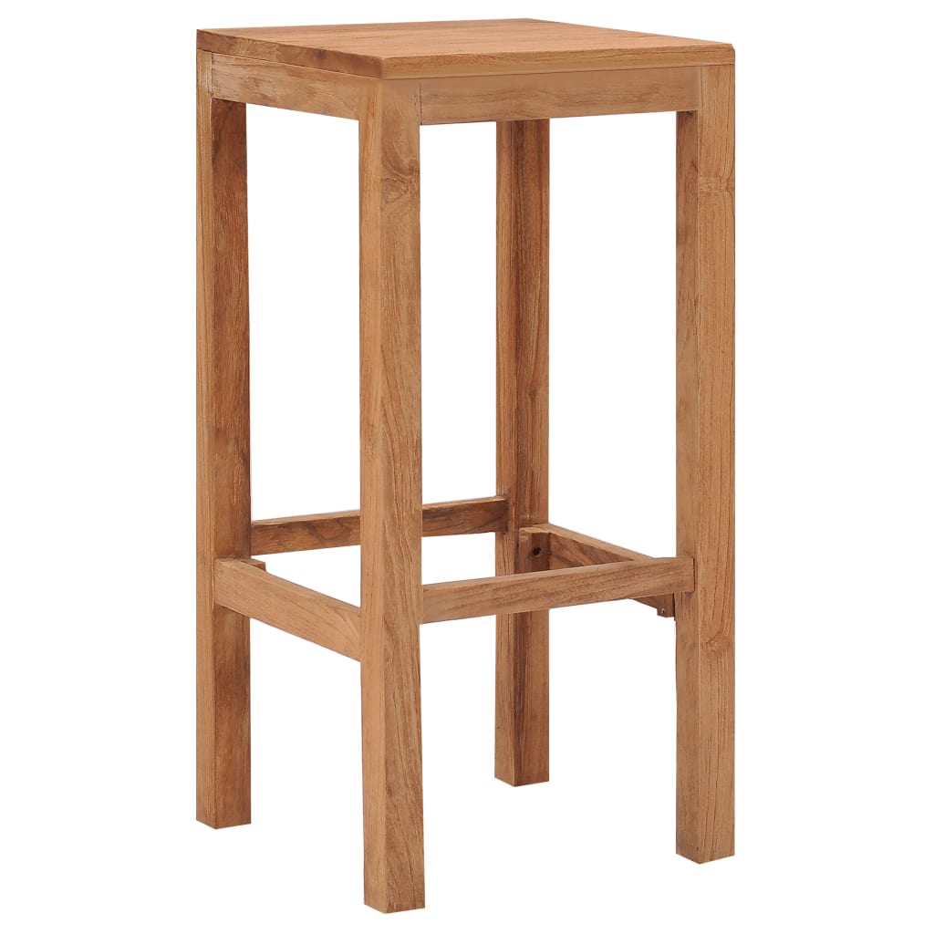 VALERIA - Lot de 2 tabourets bar de jardin teck rotin synthétique beige | Leroy Merlin