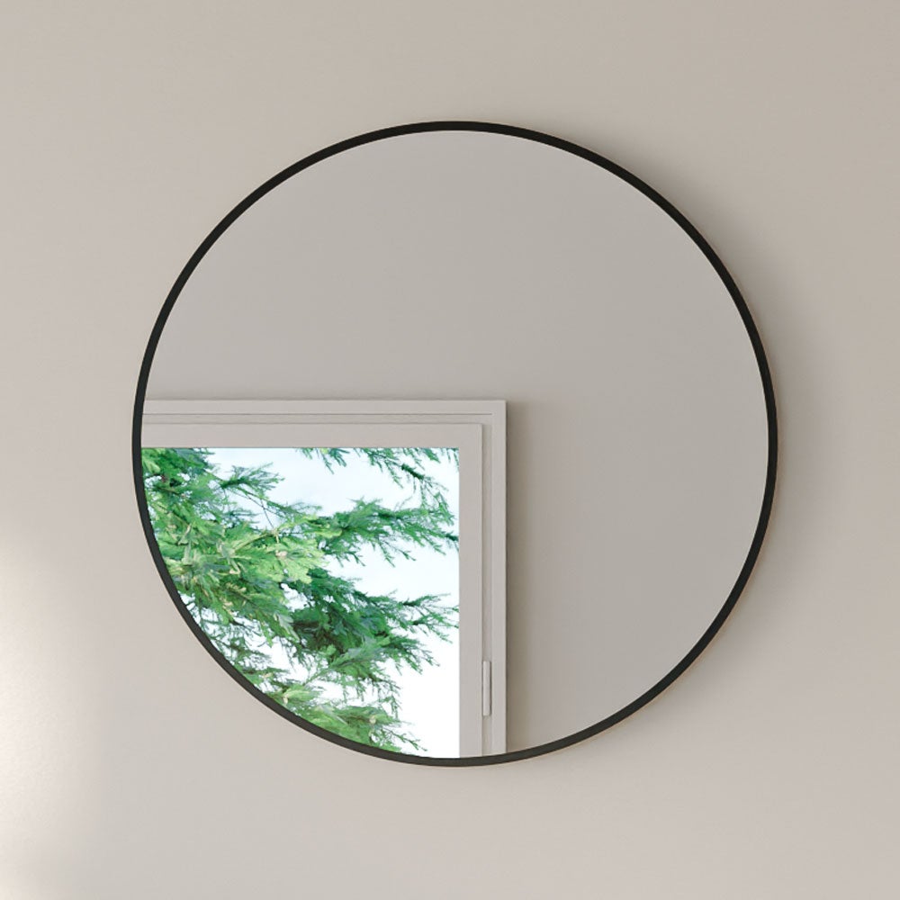 EMKE Miroir De Salle De Bain, 45 X 60 Cm, Miroir Asymétrique, Installation à 360°, Miroir Mural HD Décoratif Pour Salle De Bain Et Couloir