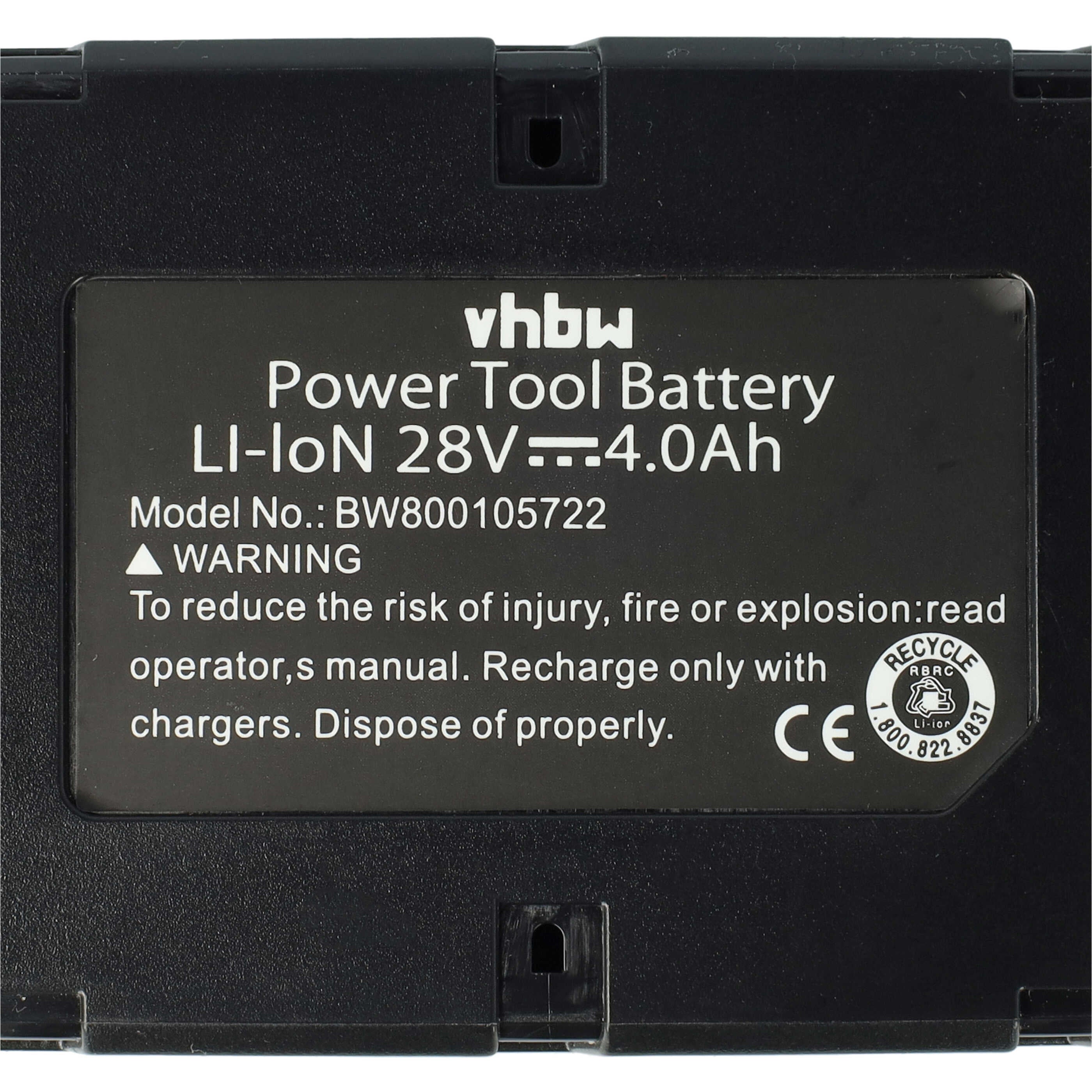 vhbw Batterie compatible avec Flex 28V outil électrique (4000mAh Li-ion 28 V) - 5