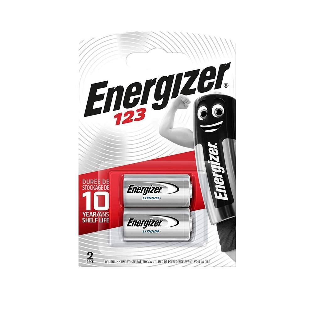 ENERGIZER Blister de 2 Piles Lithium CR123 A 3V - 2
