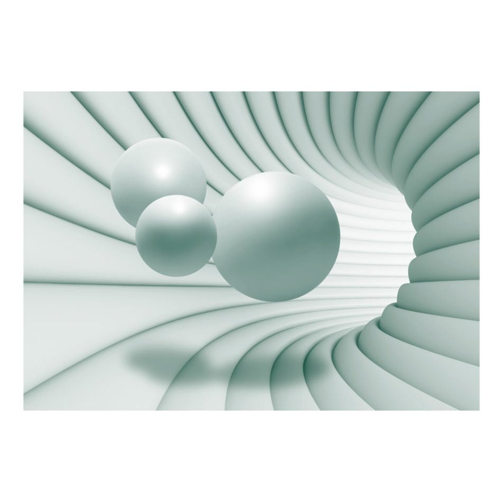 Papier peint dans le tunnel vert - 300 x 210 cm - 2