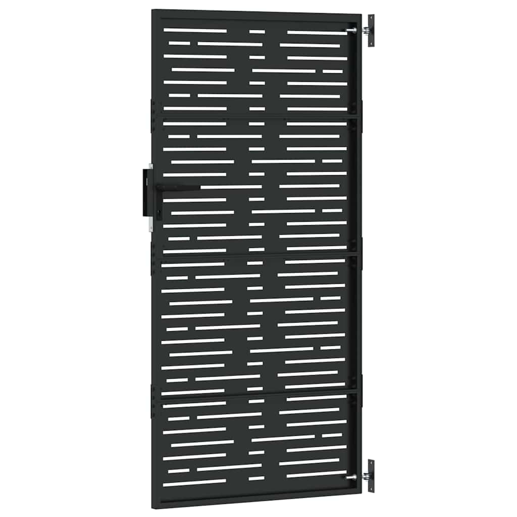 Porte de Jardin Noir 85 x 175 cm Acier peint par poudre vidaXL - 7