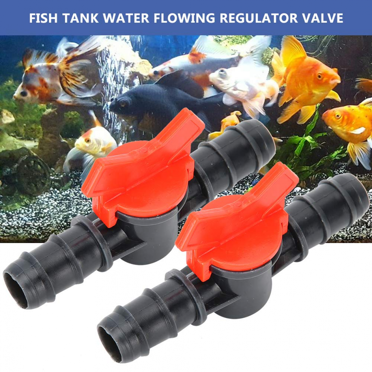 2 peças válvula reguladora de fluxo de água do tanque de peixes controlador de fluxo de água conector de t - 9