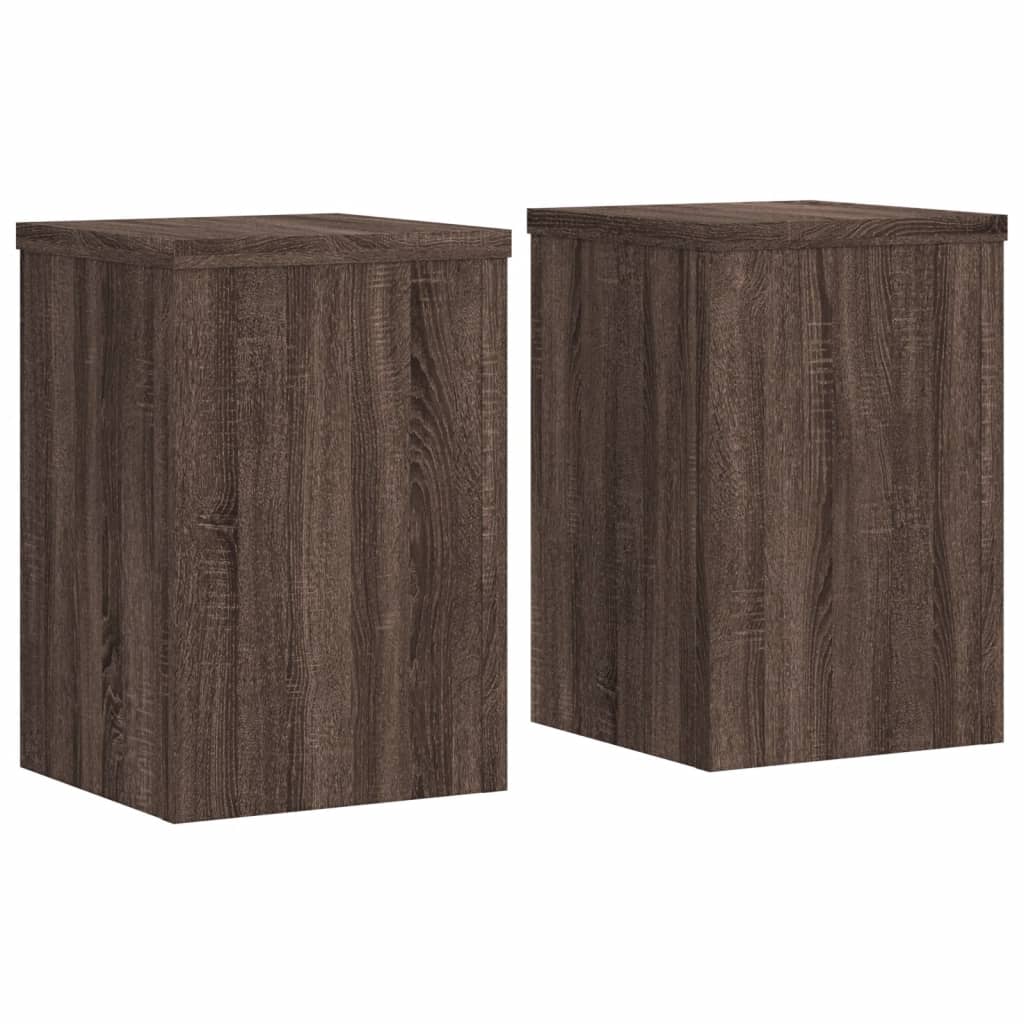Maison Exclusive - Supports pour plantes 2 pcs chêne marron bois d'ingénierie - 2