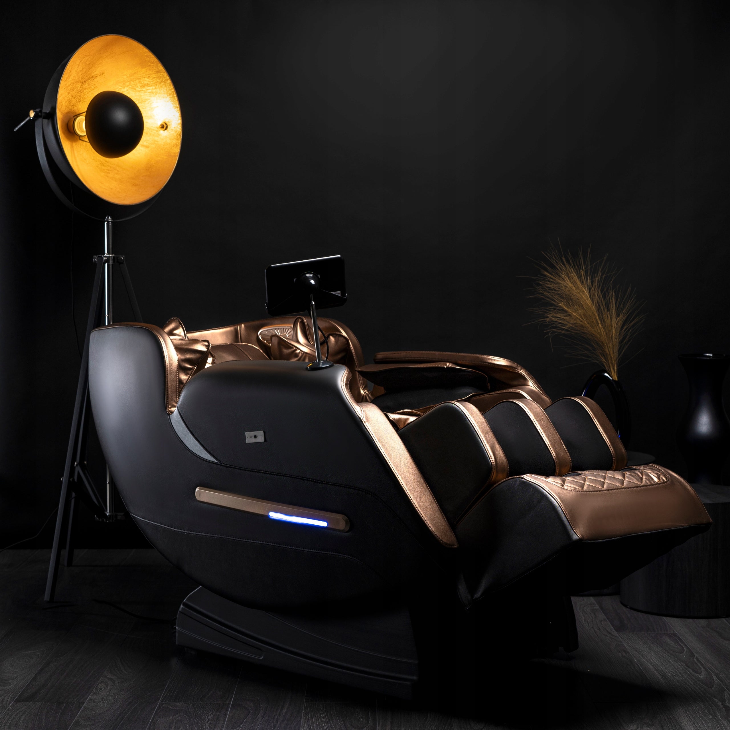 Fotel Masujący Wypoczynkowy z Masażem Relax Nowoczesny Brązowy VX MAX - 5