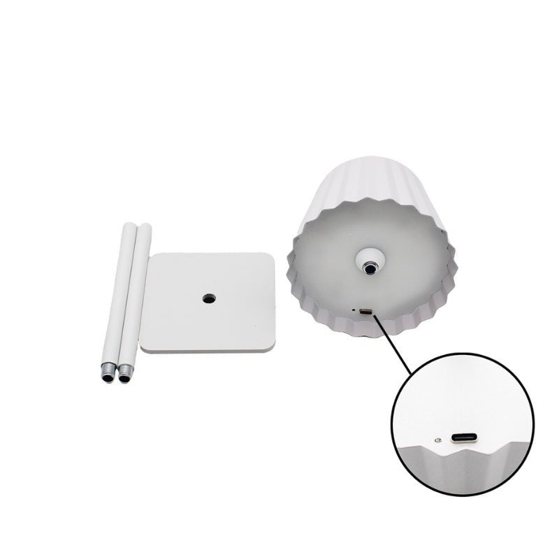 Lampe de Table Rechargeable Tactile Blanche Design 3W CCT - 3000K/4200K/6400K - SILAMP - 4