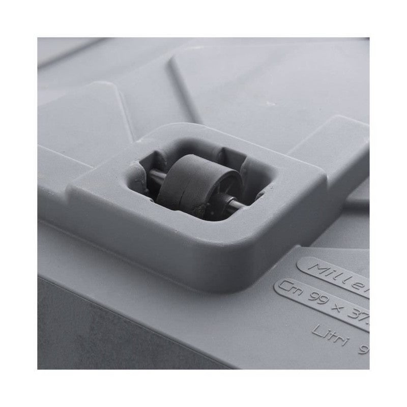 Jardiniere Muret - DEROMA - Millennium R - Ashgrey - A réserve d'eau - Roulettes - 99 cm - 4