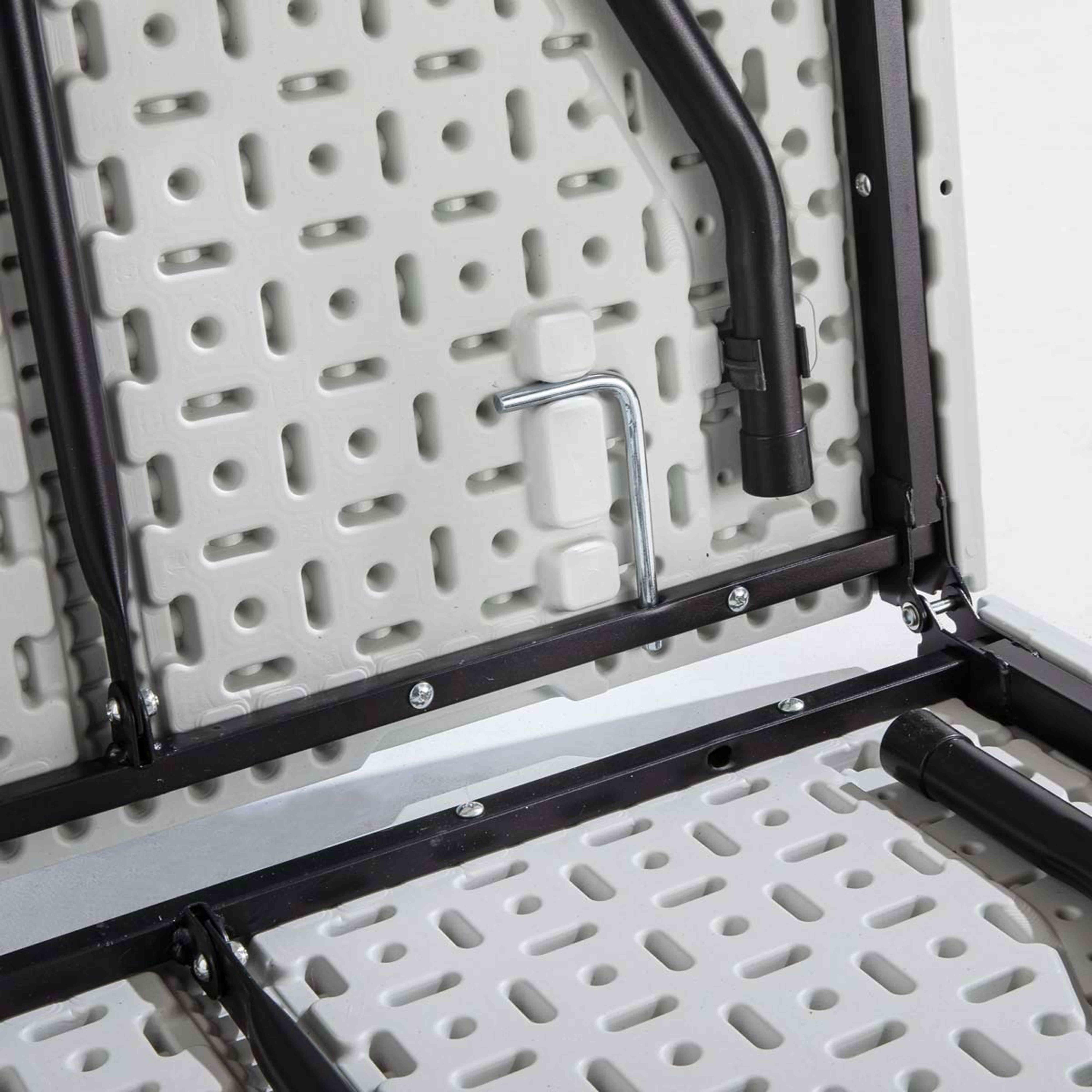 Table pliante 180 cm et nappe blanche - 5