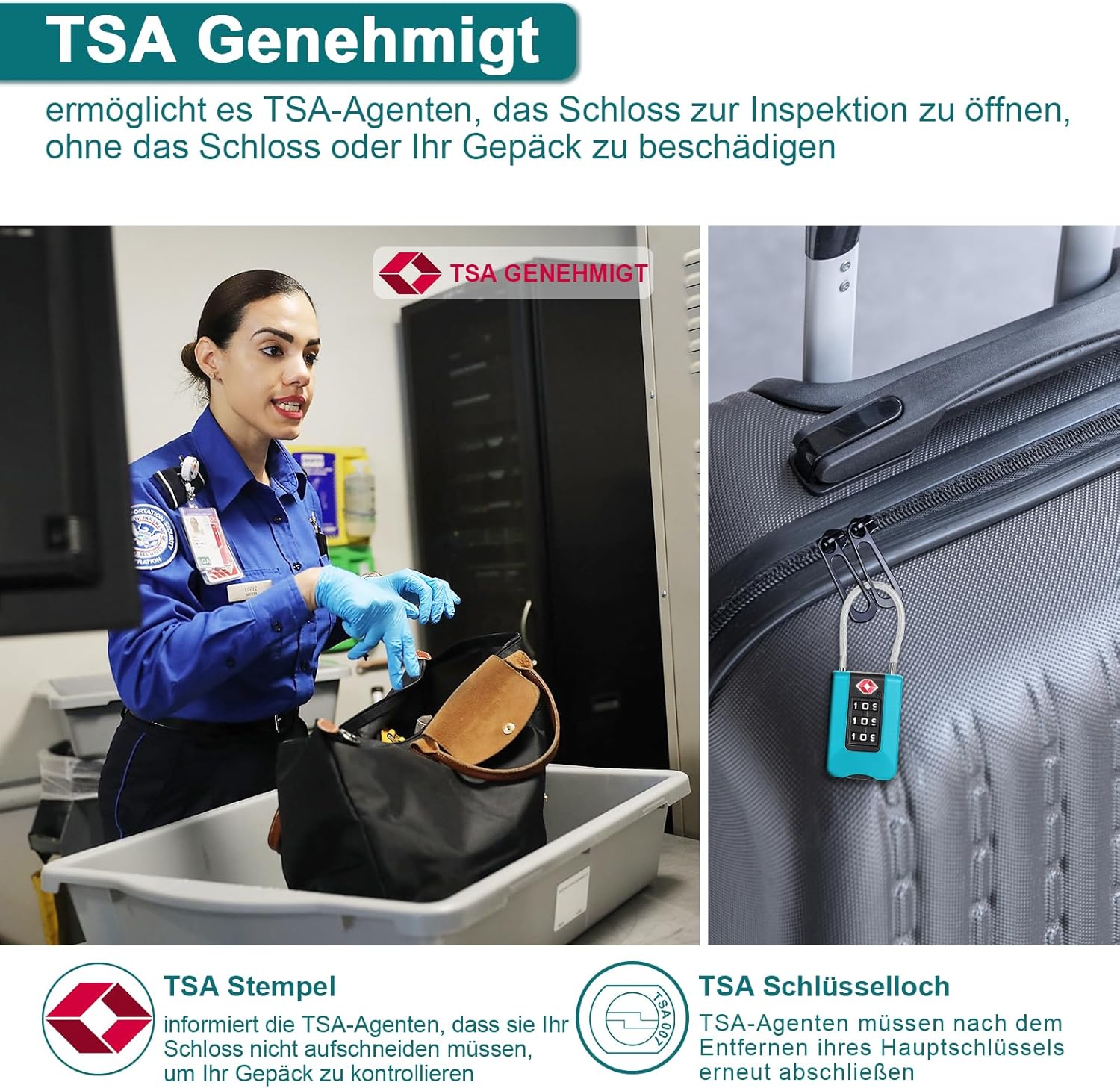 Lucchetto Combinazione Per Valigia: Sicurezza Bagagli TSA - Colore Casuale