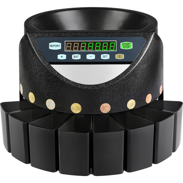Compteuse pièces en euros,SucceBuy machine automatique à compter les pièces,300 pièces par minute,avec 8 tiroirs,pour écoles,magasins et banques