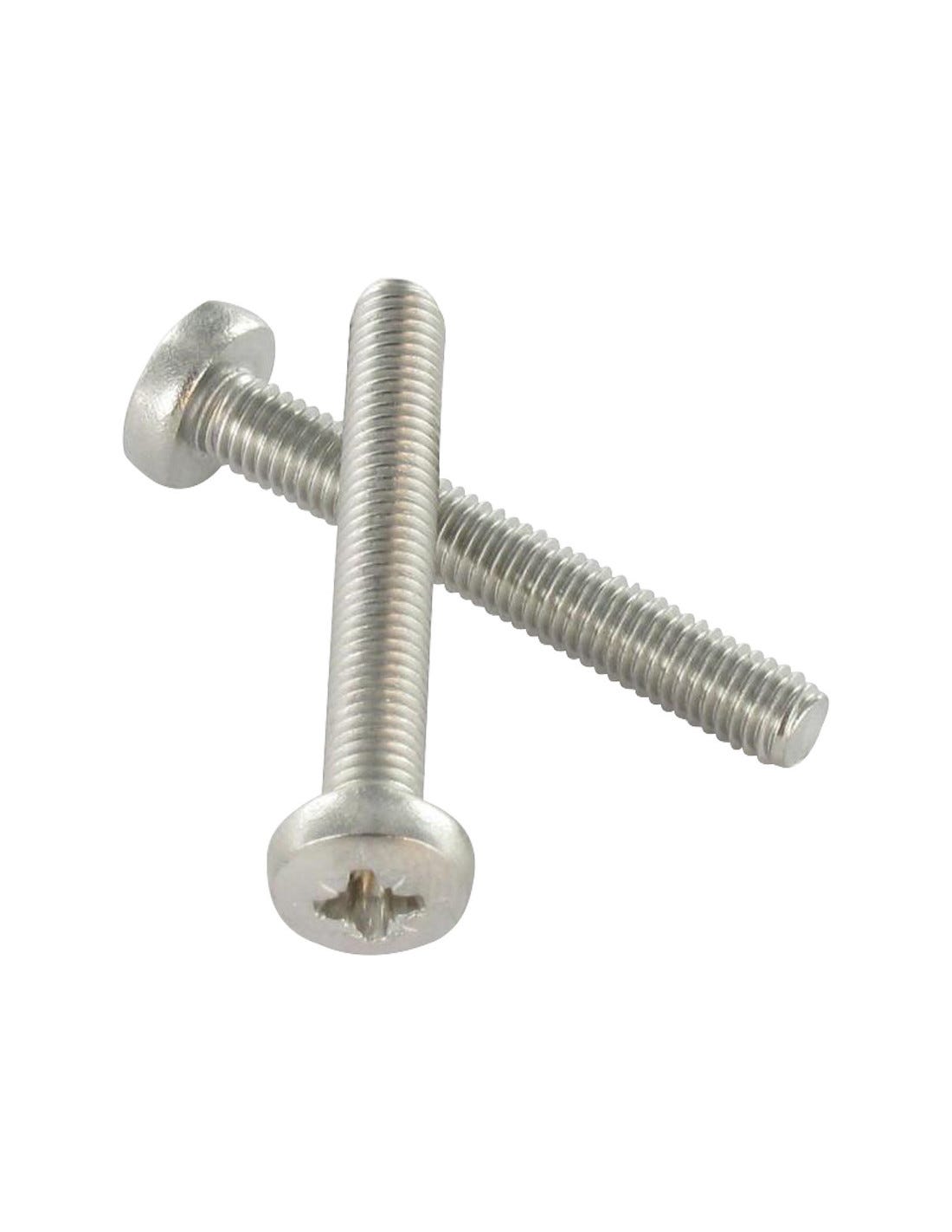 Vis métaux tête cylindrique bombée large Pozi N°1 M2.5X10 Inox A4-1 ...