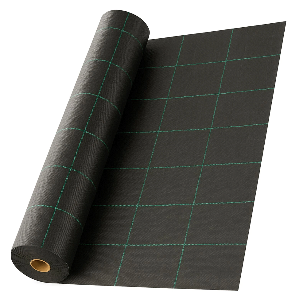 Rete Telo Pacciamatura Spessore 100 g/mq Orto Anti Erbacce Verde e Nero Senza Fori Non si Sfilaccia Giardino Pacciamante Anti-UV Permeabile 1x10 metri - 4