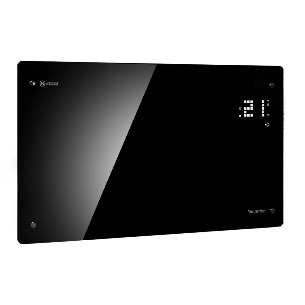 Grzejnik elektryczny 2000W szklany energooszczędny konwektorowy LCD Wi-Fi czarny Warmtec EGW-20C - 2