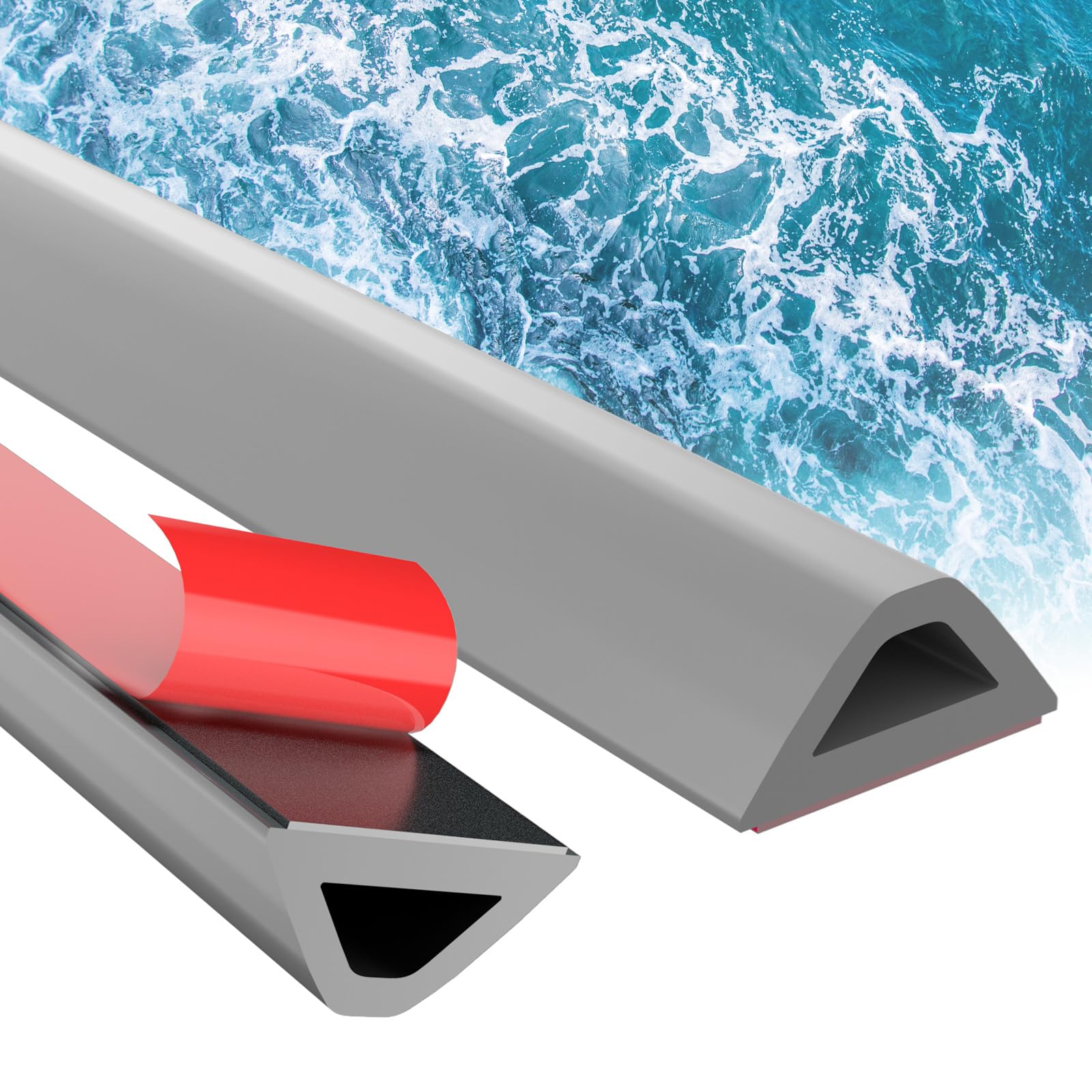 Barrière De Douche Silicone 100CM -Barre De Seuil Autocollante Anti Debordement Impermeable Et Pliable Installation Facile Sur Surfaces Lisses 98604048