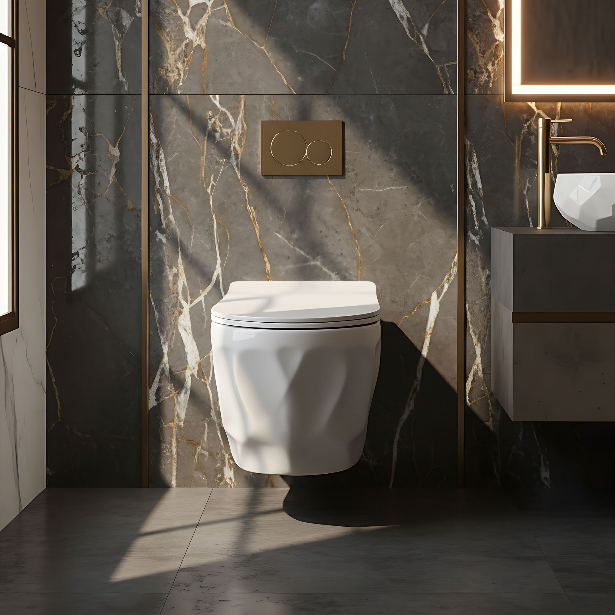 CUVETTE WC SUSPENDUE REA GUSTAVO RIMLESS WHITE - 4