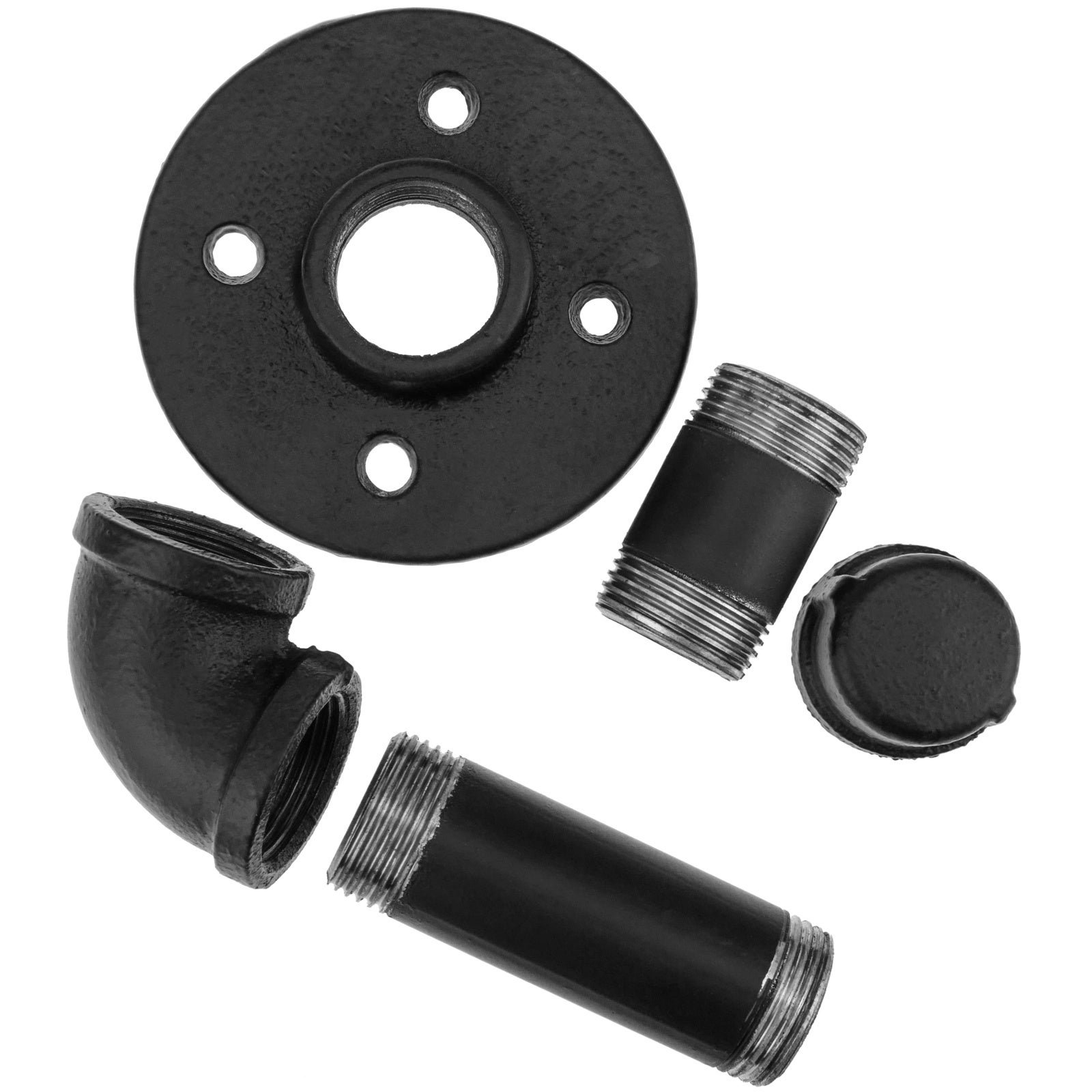 Appendiabiti industriale nero con 1 gancio da parete - 3