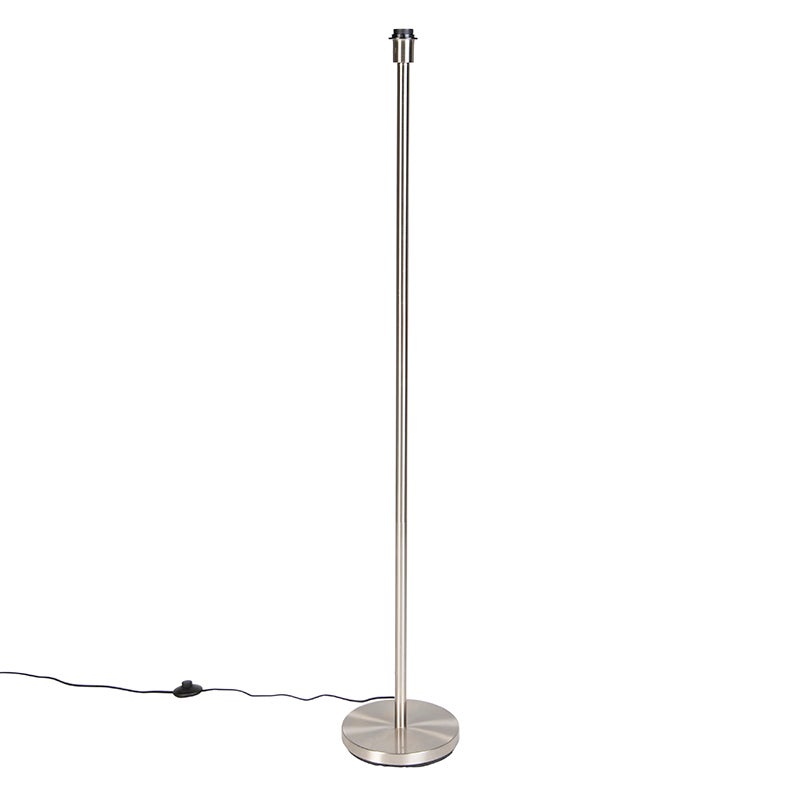 Qazqa nowoczesny lampa podłogowa bez klosza - Simplo - stal, max. 60w, kompatybilny z żarówką LED, e27, 149cm, IP20 oświetlenie