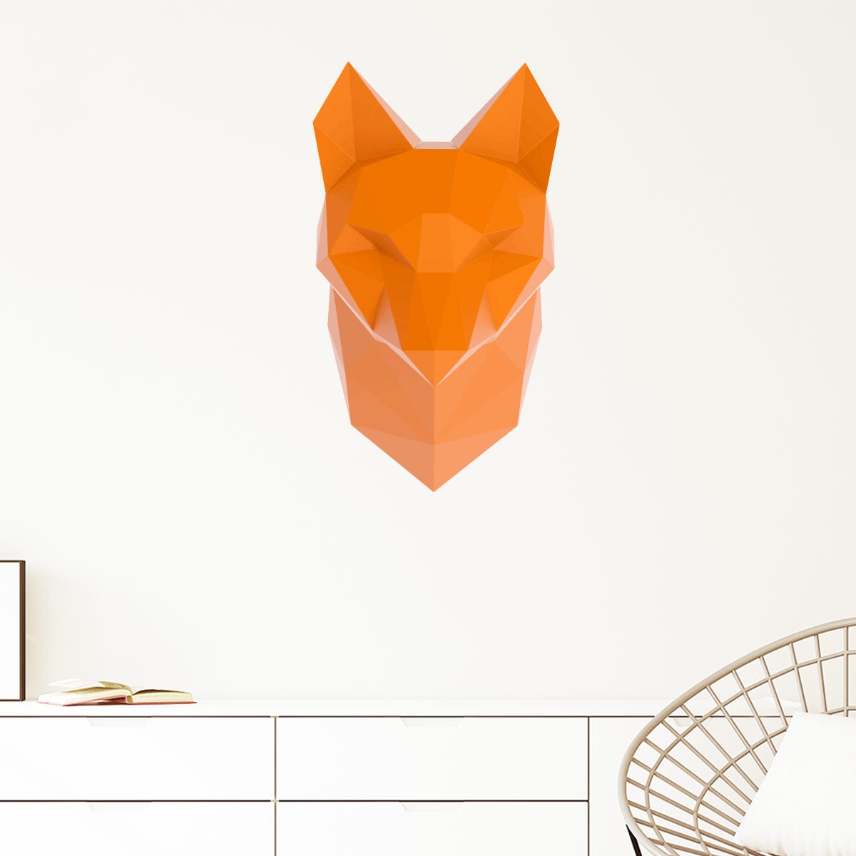 Sticker 3D Origami Renard Orange 40 X 25 Cm Leroy Merlin Sticker 3d origami renard orange 40 x 25 cm leroy merlin