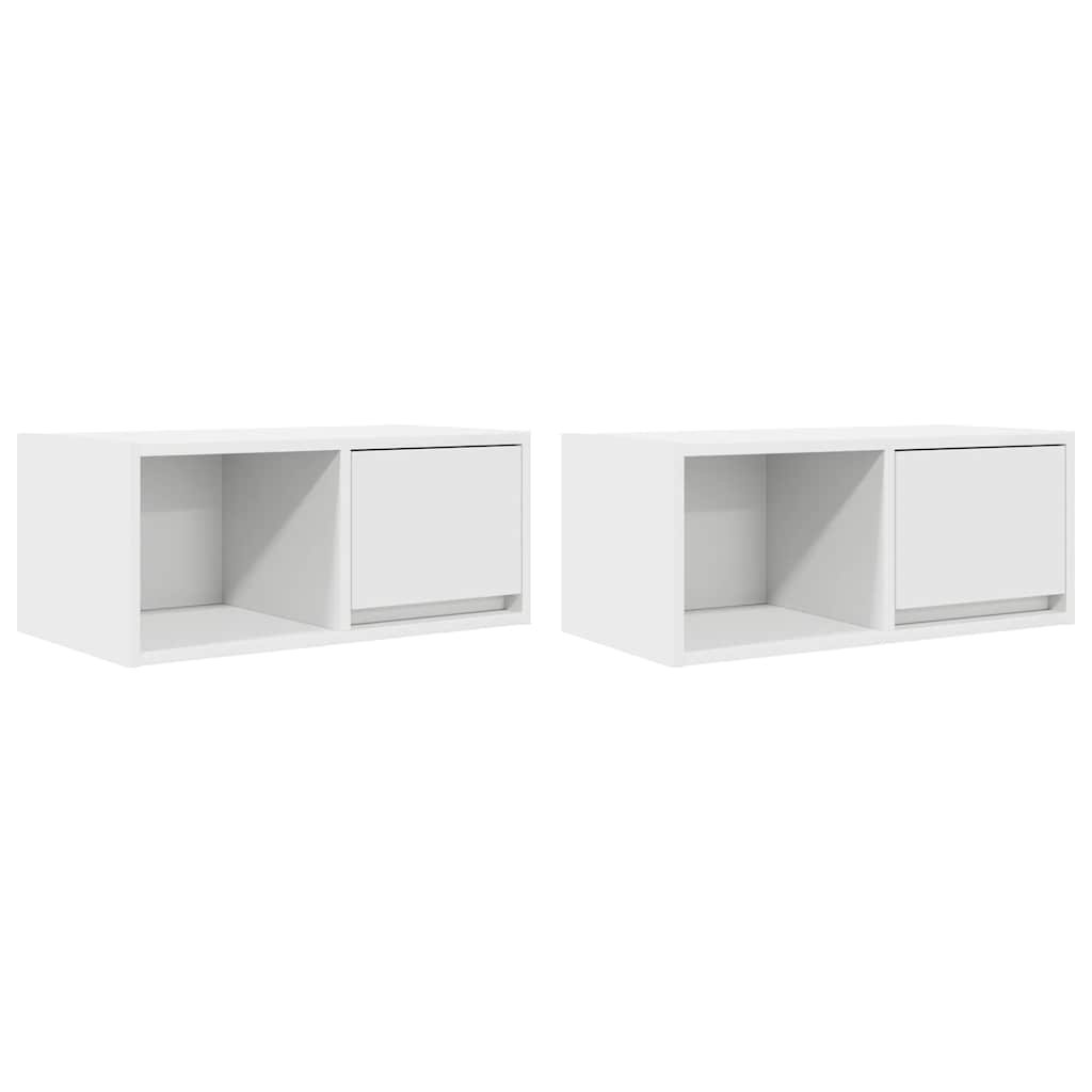 Maison Exclusive - Muebles de TV 2 uds Blanco 60x31x25,5 cm Madera de ingeniería - 2