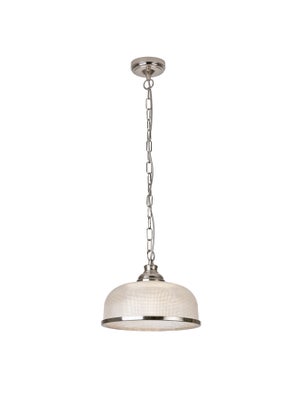 Suspension Holophane En Métal Pour Cuisine Ou Couloir – Style Industriel 25 Cm (état Correct)