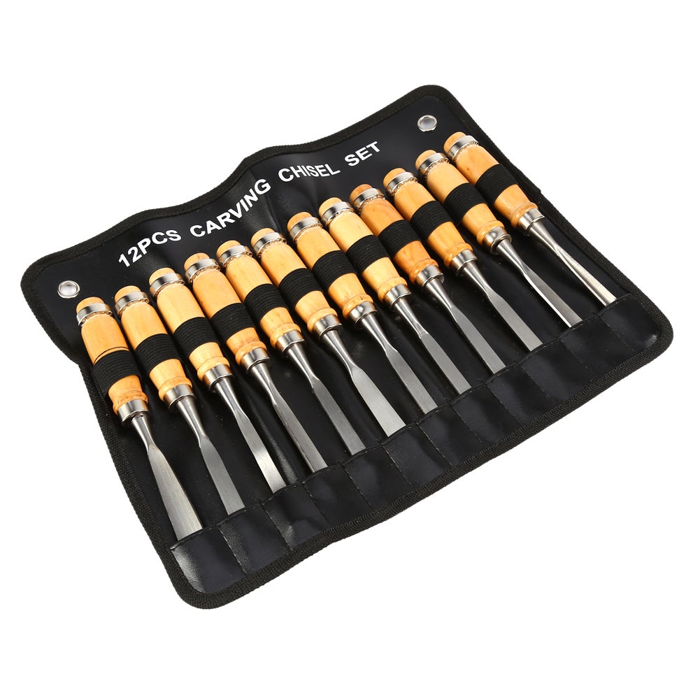 Kit Débutant Sculpture Sur Bois - 10 Outils + Gants Anti-Coupures | Pour Artisans Et Amateurs
