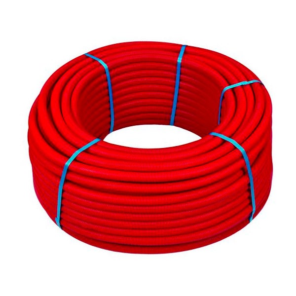Tube multicouche gainé rouge Ø26, en couronne de 50m, HENCO