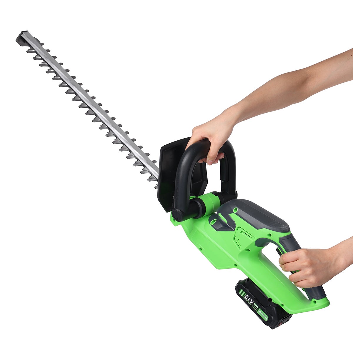 Tagliasiepi elettrico a batteria senza spazzole, 2 batterie, L. 51 cm - 5