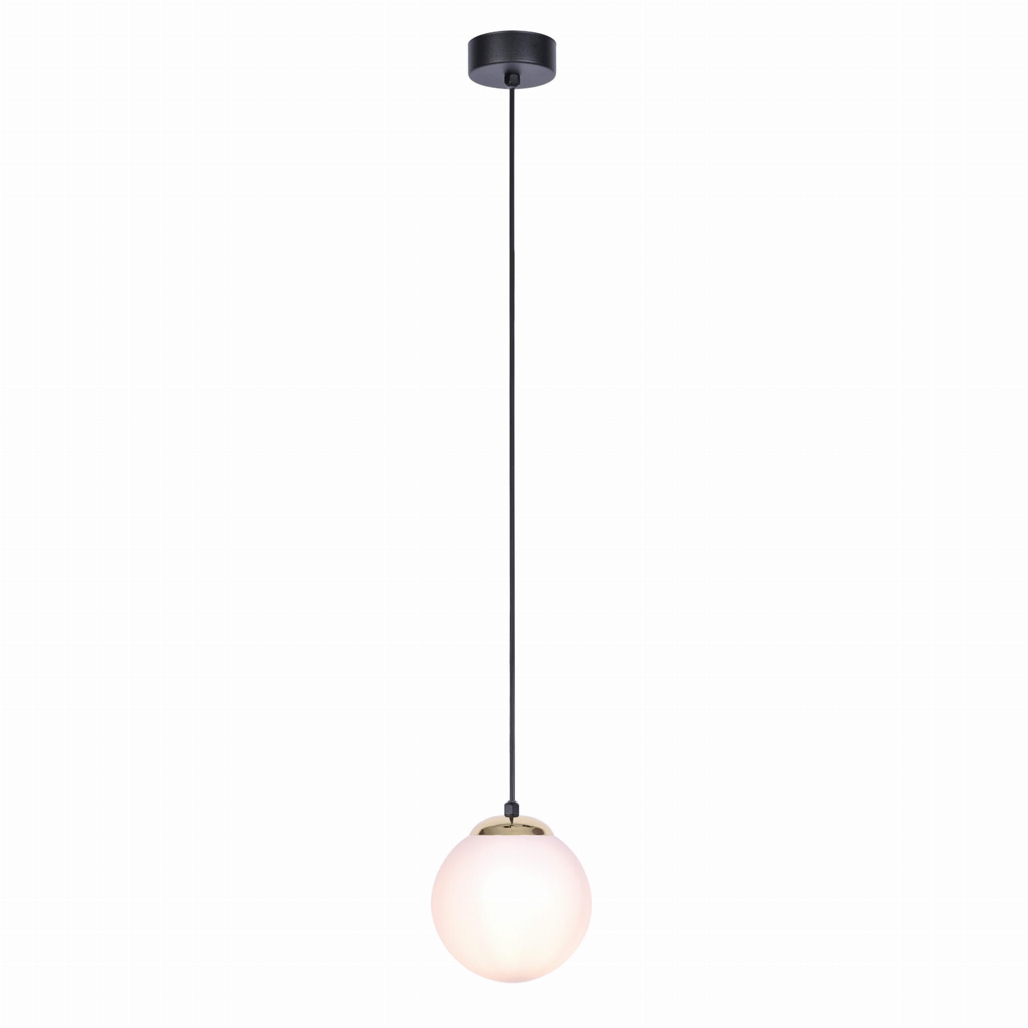 Lampa wisząca Isla czarno-biała-złota 1xE14x40W nowoczesna wym: 90 x 14 x 14 cm szkło Kaja