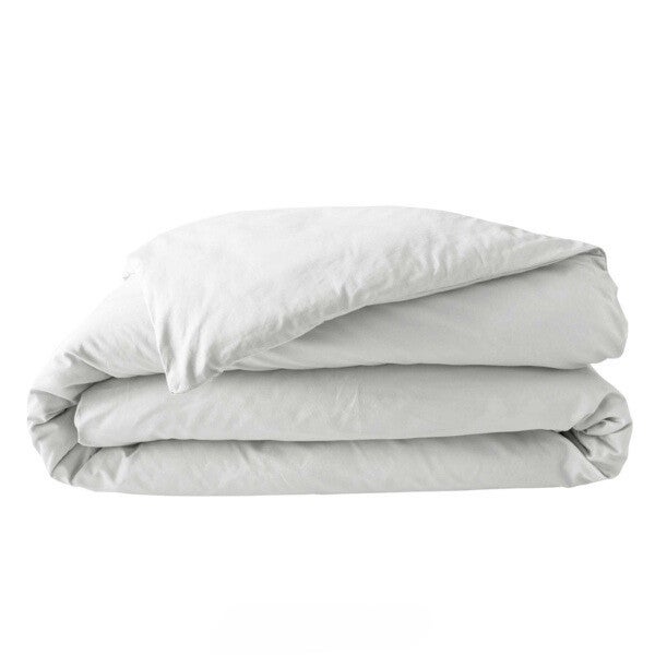 Housse de couette Percale Unie – Parure de Lit Luxe et Confort - 260x240cm - Blanc - 4