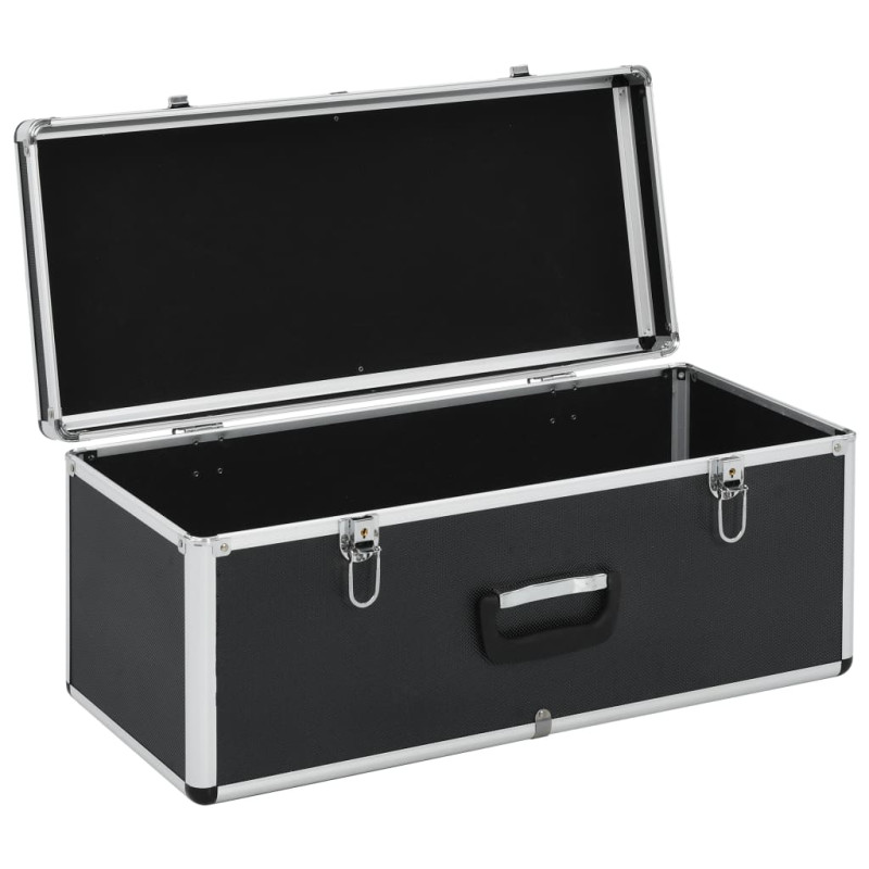 Boîtes de rangement 2 pcs Noir Aluminium - 5